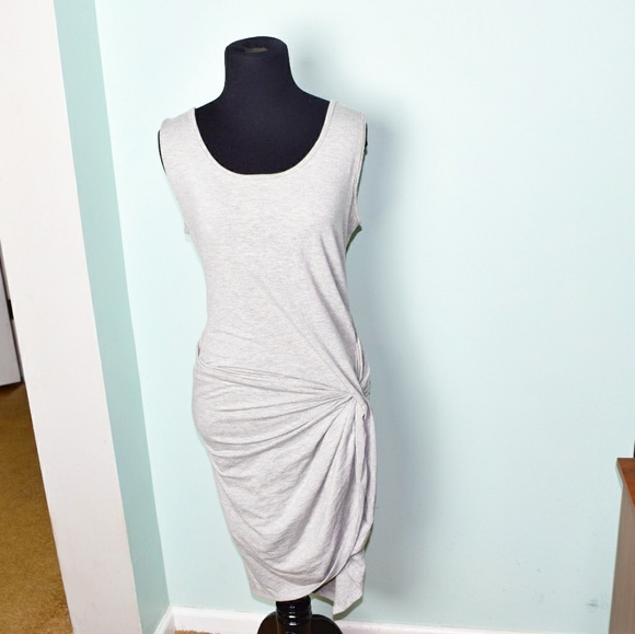 BONGO Dresses & Skirts - NWT Bongo Light Grey Side Cinched Dress
